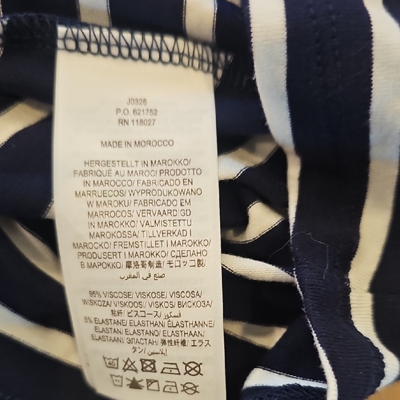 NWT - Boden Navy and White Striped Midi Dress 10 - Picture 10 of 10